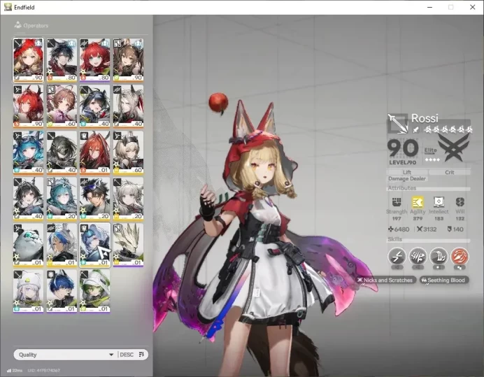 ASIA|Lv56|8SSR(4Limited)+11*6WEP|[(Rossi,Laevatain)+Sign,Tangtang,Gilberta]|Ori 60|Oro 2K|Ars 2K|Gryphlink|TakeMail|END1945