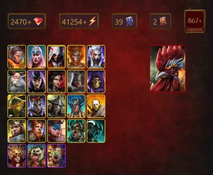 [STARTER]Galleus Bloodcrest+Gnut+Ronda+Loki+Ezio Auditore+Wukong+Visix+Turvold+Alice+Adelyn+Timit the Fool+Skeletor+43Epics