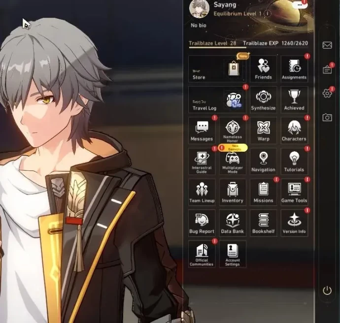 Asia|TL 28| +1 Golden Companion Spirit | 2 Limited | Evanescia,Acheron | Jarilo-VI | Mc Male | Take Mail|Check SS|(HSR7344)
