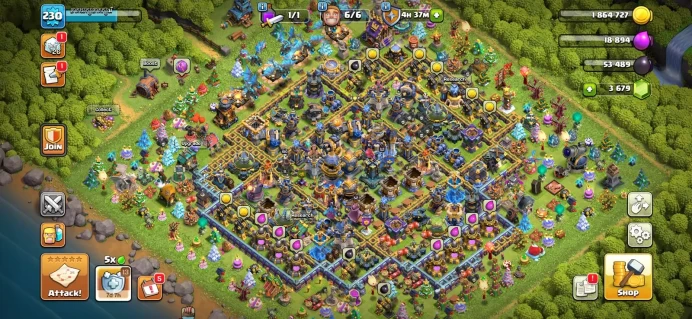 Town hall 18 Xp 230, 10 equipment epic,C6324