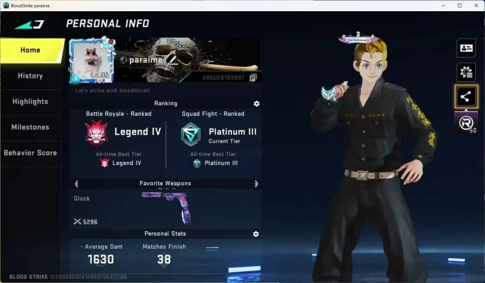 ASIA | 1 ETERNAL: Desert Eagle-Scorpius Lv1 | 2 TR (M82, Takemichi) | 1 ULTRA MELEE, 1 ULTRA GUN|More Check SS BS1114B