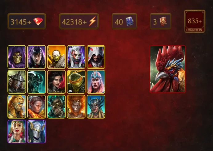 [STARTER]Galleus Bloodcrest+Cardiel+Skeletor+Alice+Artak+Visix+Ezio Auditore+Rathalos+Xenomorph+Adelyn+Michelangelo+Loki+46Epics