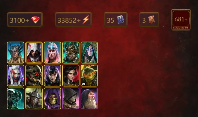 [STARTER]Bad-el-Kazar+Elva Autumnborn+Scyl+Ezio Auditore+Loki+Leminisi the Gold-Wing+Visix+Alice+Adelyn+Michelangelo+34Epics