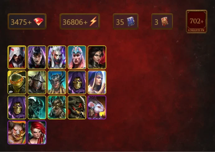 [STARTER]Martyr+Elva Autumnborn+Ezio Auditore+Alice+Visix+Loki+Adelyn+Michelangelo+Rathalos+Scyl+Skeletor+Skeletor+34Epics