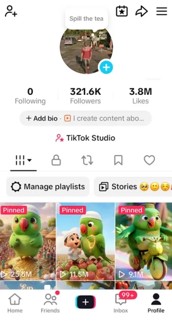 Huge BLOWOUT/ 321K Real Followers+3.8M Likes Real Account/ Live Stream/ Full Access