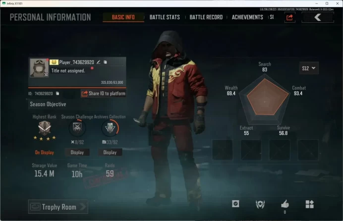 Mobile | LV 30 | SV 15.4 M | CV 8.4 M | Quickhack Groza, RS AKM, Abomi. Vector 9, Red Line P90 | More Check SS  AB488B