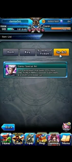 Global|1 Sp Art|Rank 98|14 Ascend+4 TW|(Pola,Miyu,DL Rimuru,Narberal)+TW,Oikatzo,Berwick,Etc|Lpot 322+32 RGB|Check SS|(GS2609)