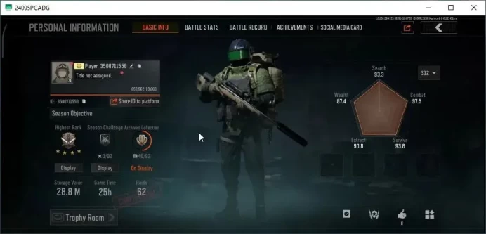 MOBILE Lvl 30|SV 28,8M|CV 24,6M|3 Set|RS AKM,QS AKS-74U,SS SCAR-L,Infil T03,GM AK-12,Etc|CN ON|Infinite|Check SS(AB3269)
