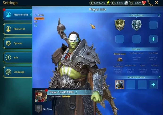 Lv 18| Power 380K|12 Legend (Artak, Ninja, Visix, Leminisi, Adelyn, Etc)|12,499 Gems|52,930 Energy|Take Mail(RSL1522)