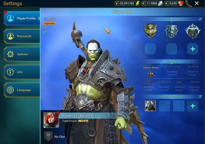 Lv 24|263K Power|18 Legend (Artak,Shirimani,Jintoro,Korugar,Ninja,Xenomorph,Rathalos,Adelyn)|Plarium(RSL1524)