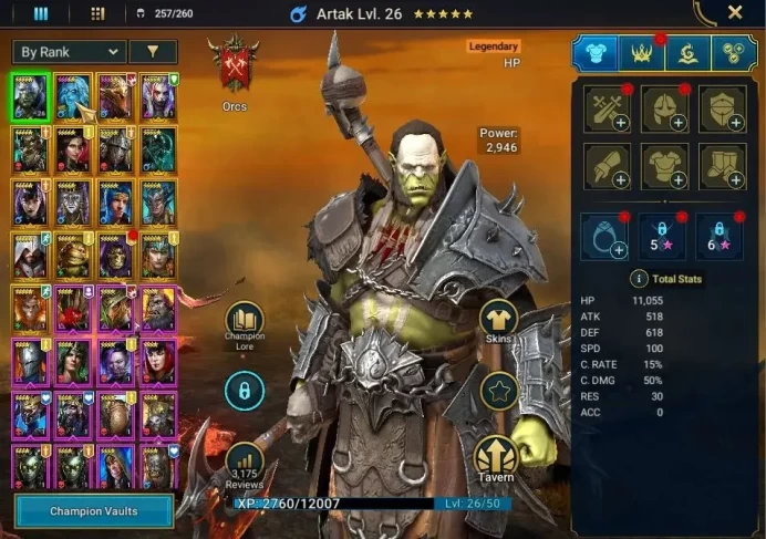 Lv 18|395K Power|17 Legend(Artak,Rotos,Xenomorph,Alice,Ninja,Ankora,Rathalos,Etc)|12,580 Gems+12 Energy|Plarium(RSL1525)