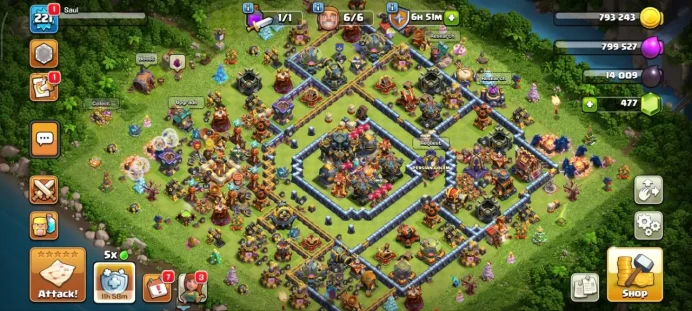 Th 17| Change Name 500 Gem | LVL 221 | Magic Items| Heroes 77 84 52 57 31 |