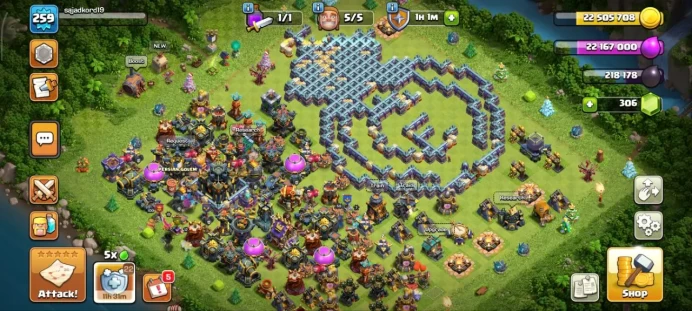 Th 17 Max| Change Name 1000 Gem | 321 Medal League| Defence Max| Heroes Max|
