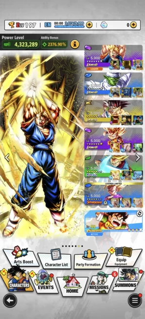 B205-IOS+Android-Meta-4 LR(Vegito Full Star+Piccolo Full Star+Bardock+SS3 Goku)+UL Trunks+39 Legends-Good Equipment+Good Team+SS2 Gohan+Rose+Zam