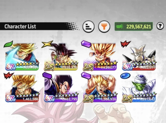 B205-IOS+Android-Meta-4 LR(Vegito Full Star+Piccolo Full Star+Bardock+SS3 Goku)+UL Trunks+39 Legends-Good Equipment+Good Team+SS2 Gohan+Rose+Zam