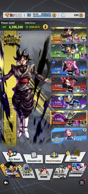 B204-IOS+Android-Meta-2 LR(Goku Black Full Star+Broly)+Good Team Black+20 Legends+Vip Equipment+LF Zamasu Zenkai Full Star+Goku Black 10 Red Sta