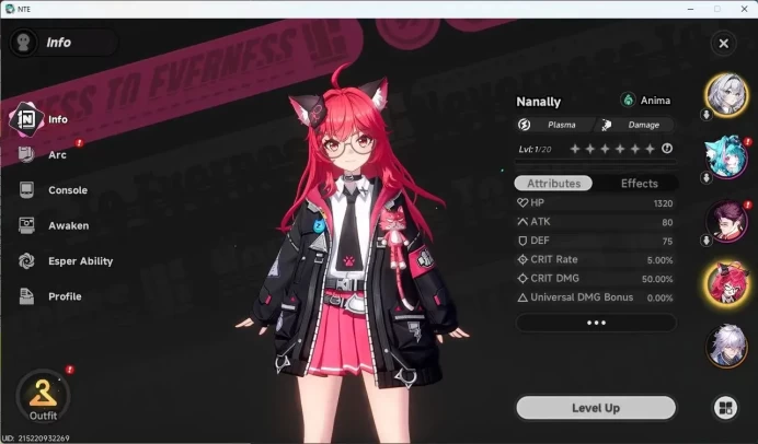 NA | Starter | Hunter Lv 3 | 2 S-Clash (Nanally & Baicang+A1) | MC Female | TakeMail Check SS NTE201B