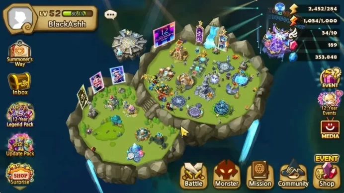 GLOBAL Lv 52|1 LD[Narsha]|13 Total NB5[Leo,Sonia,Tiana,Etc]+35 6*Monster|All Farm|Aschubel Skin|2 Islands|Hive|Check SS(SWR1237)