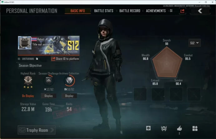 Mobile | LV 30 | SV 22.8 M | CV 16.5 M | Maelstrom AKM, Maelstrom AUG, WP AR-57, GM AK-12 | More Check SS  AB489B