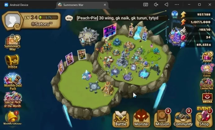 GLOBAL Lv 34|Starter|1 LD[Manannan]|7 Total NB5[Ereshion,Momo,Lucia,Teshar,Etc]+21 6*Monsters|2 Islands|Hive|Check SS(SWR1382)