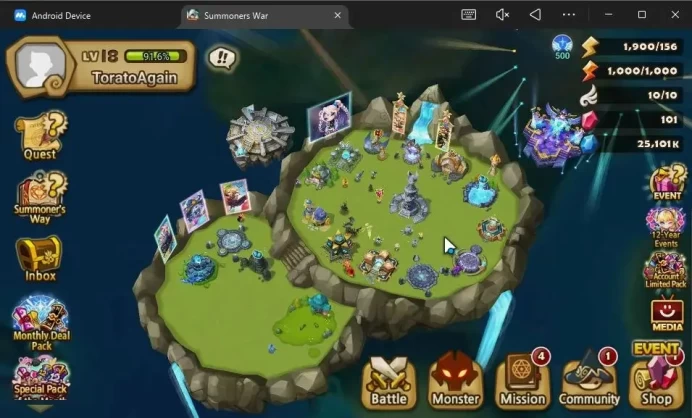GLOBAL Lv 18|Starter|1 LD[Seimei]|7 Total NB5[Ereshion,Mephisto,Shizuka,Etc]+10 6*Monsters|2 Islands|Hive|Check SS(SWR1381)