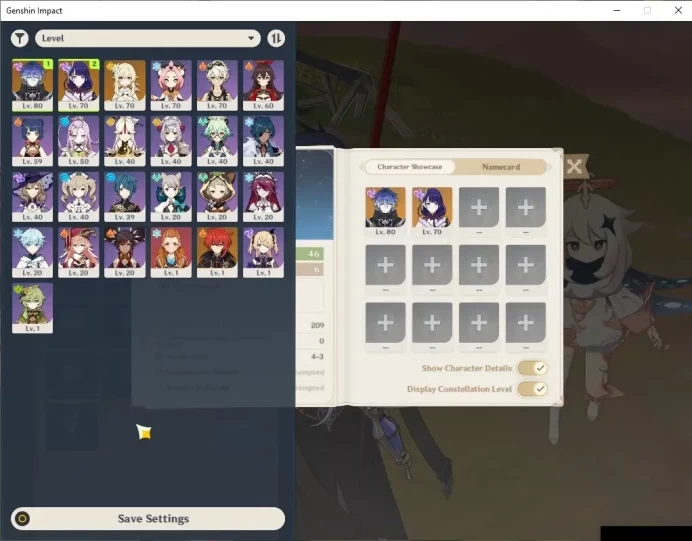 ASIA |AR 46 |2 (*5 Character) |2 Limited Flins,Raiden Shogun |Mc Female |TakeMail |CheckSS(GI6695)