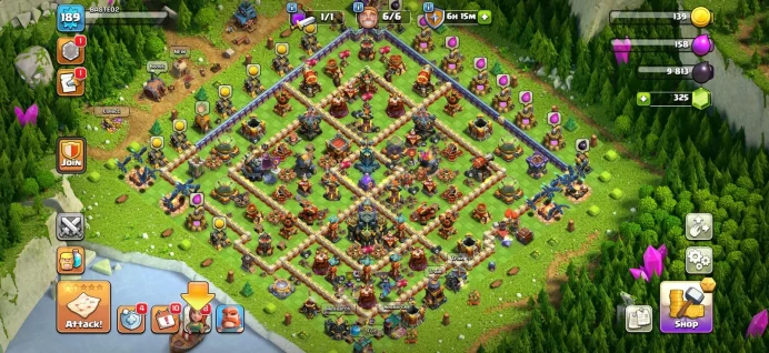 Town hall 17 Xp 189, 3 equipment epic max, 20 equipment common max, C6335