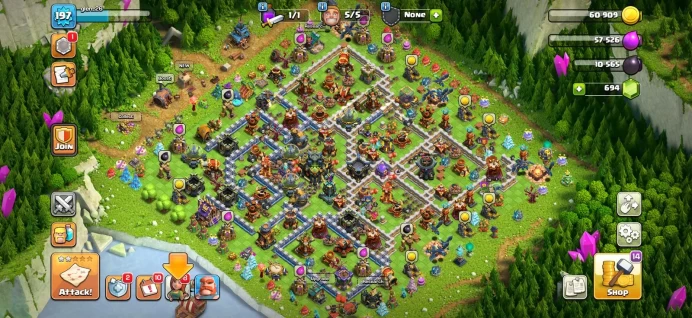 Town hall 17 Xp 197, 13 equipment epic , free change name, C6337