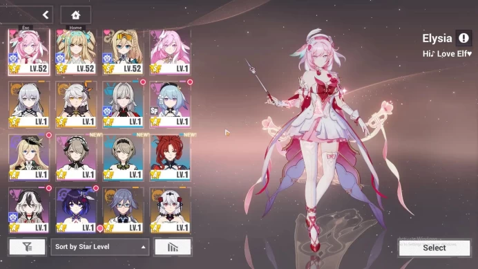 SEA|Lv 54|7461 Crystal|3 Full Set 4/4[Elysia Hi Love Elf,Songque JDS,Durandal Reign Solaris],Elysia HoHE,etc|Take Mail|(HI894)