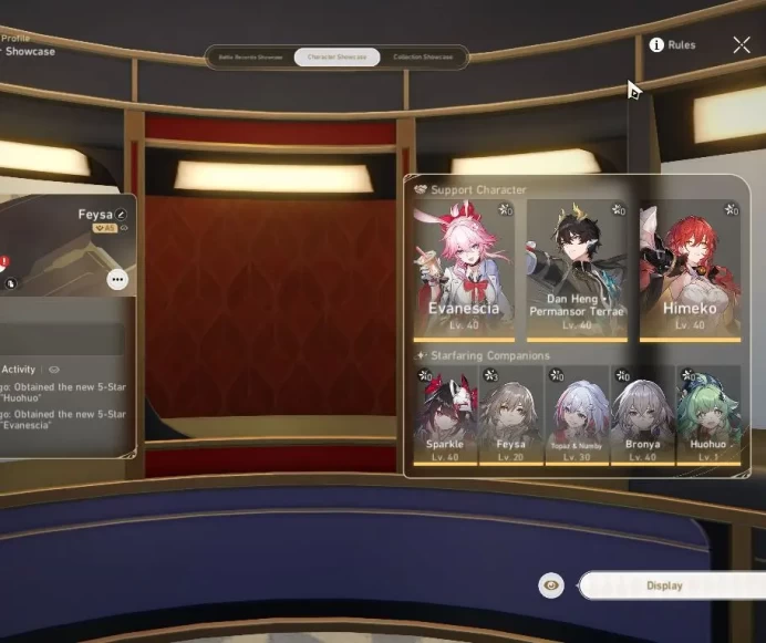 Asia|TL 28|5 Limited| Evanescia,Sparkle,Dan Heng Permansor Terrae,Huohuo,Topaz & Numby | MC Female | Take Mail|Check SS(GI6697)