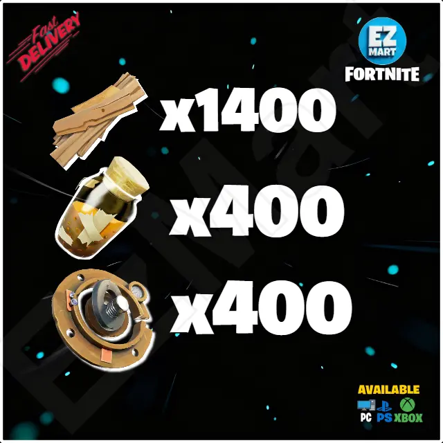 Broadside Trap Kit 1400 Planks, 400 Rough Mineral Powder, 400 Rusty Mechanical Parts | PC-Xbox-PS | Fast Delivery