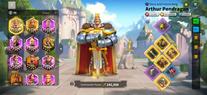 33M Power - KVK 4 KD 3860, Can Migrate 'CROSS SEASON' to Offseason 'KVK 3' - Arthur Pendragon Max Skills, Gang Gamchan 5552 - 84 Gold Heads #489