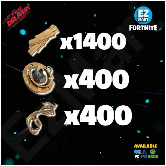 Ceiling Drop Trap Kit 1400 Planks, 400 Rusty Mechanical Parts, 400 Stringy Twine | PC-Xbox-PS | Fast Delivery