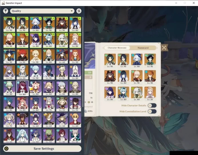 ASIA|AR 59|11 Limited+7(*5Wep)|Nicole,Furina,Nahida,Raiden,Venti,KazuhaC1,Etc|Mc Female|TakeMail|CheckSS(GI6696)