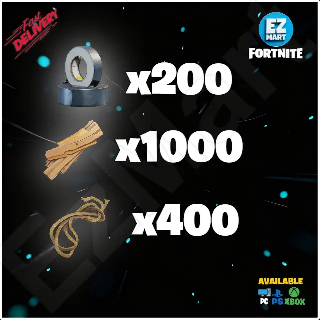 Wooden Floor Spikes Trap Kit 200 Duct Tape, 1000 Planks, 400 Stringy Twine | PC-Xbox-PS | Fast Delivery