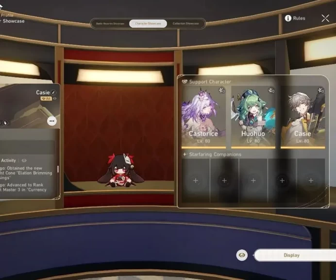 Asia|TL 61| 6 Limited| Castorice+Sign,Evanescia E1,Archer,Huohuo,Sparkle,Yunli |MC Male|TakeMail|CheckSS(HSR7322)