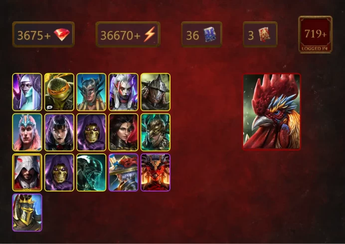 [STARTER]Galleus Bloodcrest+Lilitu+Michelangelo+Scyl+Visix+Rathalos+Loki+Alice+Skeletor+Adelyn+Leminisi the Gold-Wing+31Epics