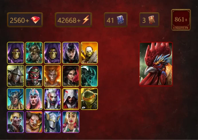 [STARTER]Galleus Bloodcrest+Onryo Ieyasu+Skeletor+Leminisi the Gold-Wing+Skeletor+Alice+Artak+Rathalos+Wukong+Adelyn+44Epics