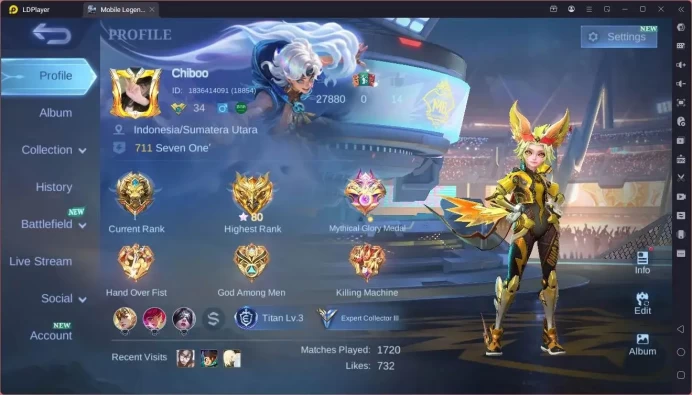 Global|Hero 79|Skin 120|Expert|Prime Granger|KOF Karina|Luckybox Ruby|Meowkin Lesley|Champion Joy|More Check SS ML2093B