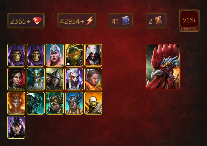 [STARTER]Galleus Bloodcrest+Odin+Skeletor+Skeletor+Loki+Michelangelo+Ezio Auditore+Adelyn+Rathalos+Visix+Ronda+Wukong+36Epics
