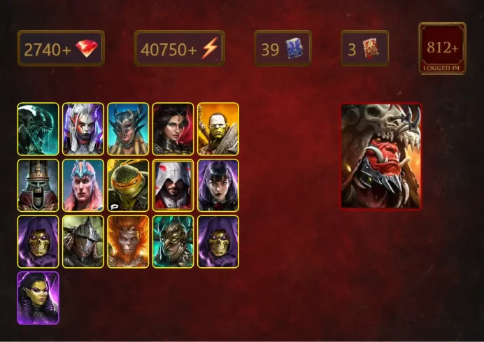 [STARTER]Ash'nar Dragonsoul+Georgid+Xenomorph+Visix+Scyl+Adelyn+Artak+Loki+Michelangelo+Ezio Auditore+Alice+Skeletor+33Epics