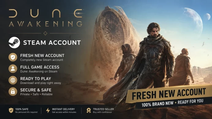 Dune: Awakening ◈ Fresh New Steam Account ◈ 0 Hours Played ◈ Full Original Email Access ◈ Instant Delivery ◈ Live Support 24/7