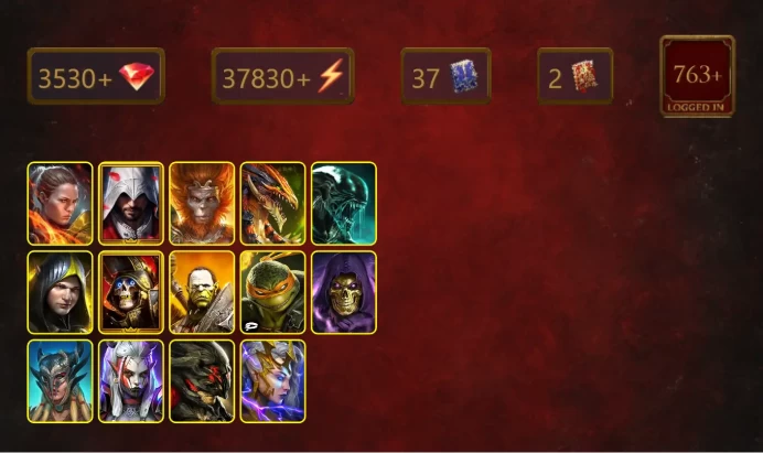 [STARTER]Chaagur+Elva Autumnborn+Ronda+Ezio Auditore+Wukong+Xenomorph+Aleksandr+Deathknight+Artak+Michelangelo+Skeletor+27Epics