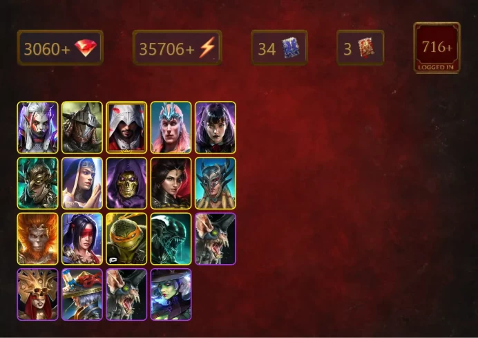 [STARTER]Martyr+Tatsu+Visix+Rathalos+Ezio Auditore+Loki+Alice+Leminisi the Gold-Wing+Skeletor+Adelyn+Scyl+Wukong+35Epics