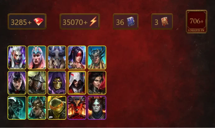 [STARTER]Prince Kymar+Tatsu+Visix+Loki+Scyl+Alice+Rathalos+Skeletor+Ezio Auditore+Adelyn+Xenomorph+31Epics