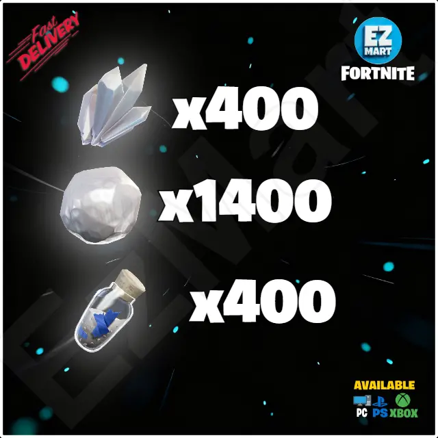 Floor Freeze Trap Kit 400 Quartz Crystal, 1400 Rough Ore, 400 Simple Mineral Powder | PC-Xbox-PS | Fast Delivery