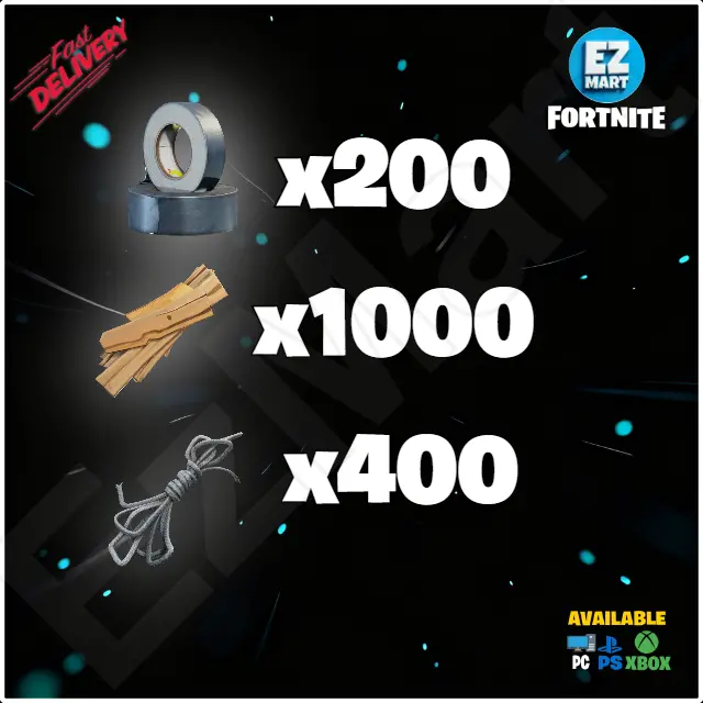 Wooden Floor Spikes Trap Kit 200 Duct Tape, 1000 Planks, 400 Simple Twine | PC-Xbox-PS | Fast Delivery