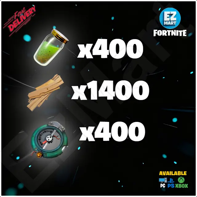 Broadside Trap Kit 1400 Planks, 400 Fine-grain Mineral Powder, 400 Simple Mineral Powder | PC-Xbox-PS | Fast Delivery