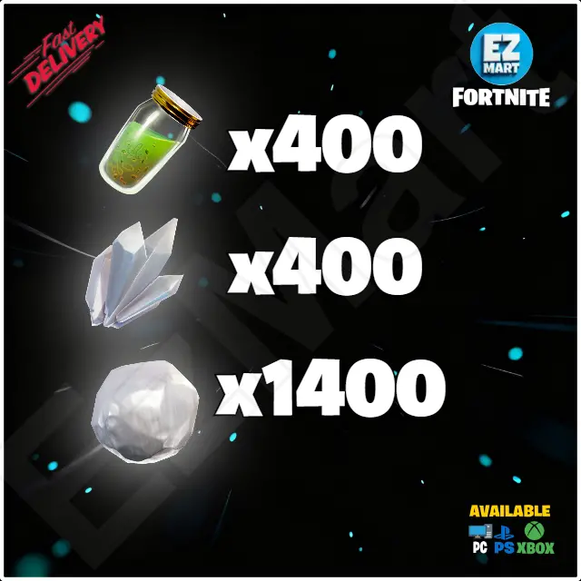 Floor Freeze Trap Kit 400 Quartz Crystal, 1400 Rough Ore, 400 Fine-grain Mineral Powder | PC-Xbox-PS | Fast Delivery