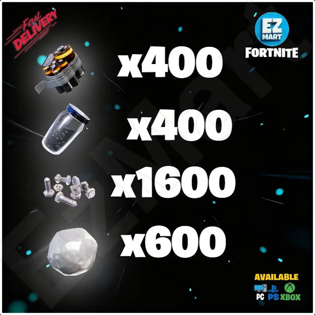 Ceiling Electric Field Trap Kit 400 Batteries, 1600 Nuts n Bolts, 600 Rough Ore, 400 Char-black Mineral Powder | PC-Xbox-PS | Fast Delivery